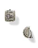    Carolee LUX Crystal Button Clip On Earrings customer 