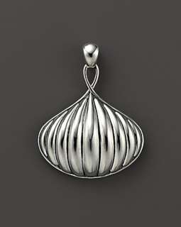 Lagos Sterling Silver Chi Chi Wide Fluted Pendant   Fine Jewelry 
