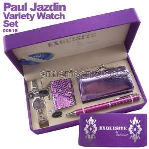  Paul Jazdin Exquisite Gift Set   Watch, Pen, Coin Wallet 