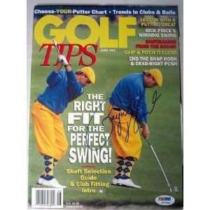 Payne Stewart Signed Golf Tips Magazine PSA/DNA   Autographed Golf 