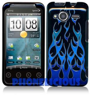 Fit HTC EVO SHIFT 4G Phone Cover Hard Case BLUE FIRE  