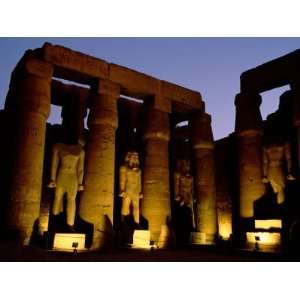 Statues of Ramses between Columns, Great Court of Ramses II, Luxor 