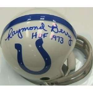 Raymond Berry Autographed Mini Helmet 