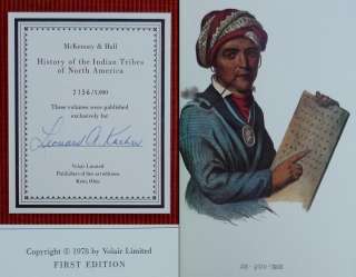 Ltd1stEd HISTORY of INDIAN TRIBES of NoAm Leather ILLUS  