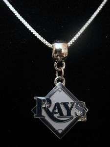 TAMPA BAY RAYS SILVER CHAIN NECKLACE CHARM PENDANT GIFT  