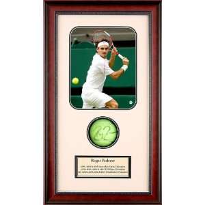 Roger Federer Framed Autographed/Hand Signed Tennis Ball Shadowbox