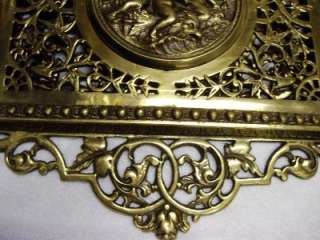   ~1880s interior antique cast brass figural grill / air vent    