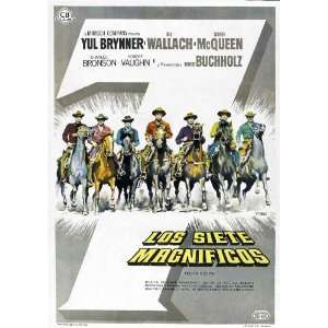  The Magnificent Seven (1960) 27 x 40 Movie Poster Spanish 