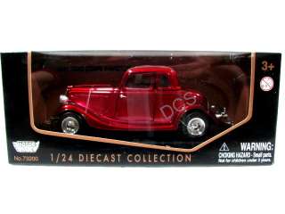 Motor Max 1934 Ford Coupe HardTop Red1/24 Diecast Car  