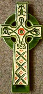 Irish Ceramic Wall Plaque Hand Painted Celtic Design  