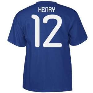 Thierry Henry France 2010 World Cup Futbol / Soccer Blue Jersey Name 
