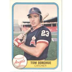  1981 Fleer # 281 Tom Donohue California Angels Baseball 