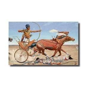  King Thutmose Iii Drives His Chariot Into Battle Near Har 