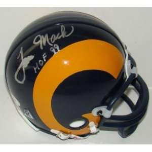 Autographed Tom Mack Mini Helmet   HOF 99 JSA   Autographed NFL Mini 