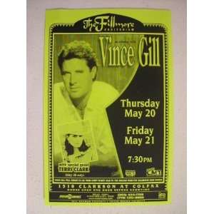  Vince Gill Handbill Concert Poster With Terri Clark At The 
