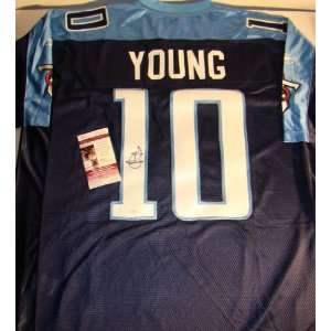 Vince Young SIGNED Titans Jersey JSA XL