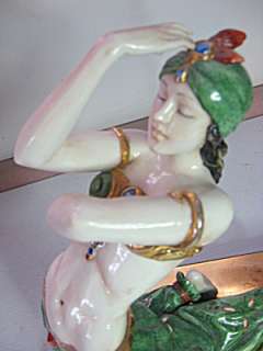 Rarest Mollica Brothers Deco Harem Girl Lamps Italy  