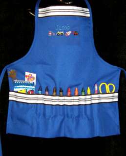 Boys or Girls Personalized Childs Craft Crayon Apron  