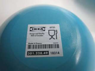 IKEA Aqua Glass Bowls Set of 4 #18314 Brand New Teal  