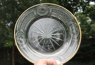 Antique Cut Crystal Glass Plates American Brilliant ? 19 pcs.  