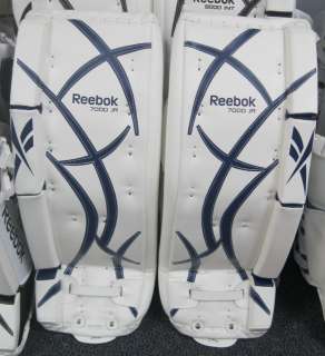 Reebok Reevoke 7000 Hockey Goalie Goal Leg Pads Blue  