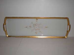 Vtg MZ Austria London Co Gold Trim Dresser Tray Platter  