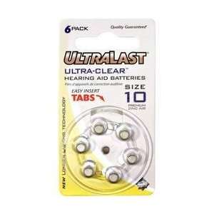  Ultra Clear Hearing Aid Battery Retail Pack   Size 10 