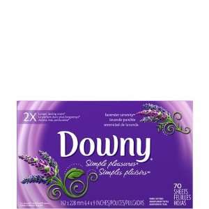Downy Simple Pleasures Dryer Sheets lavender Serenity 70 Count (Pack 