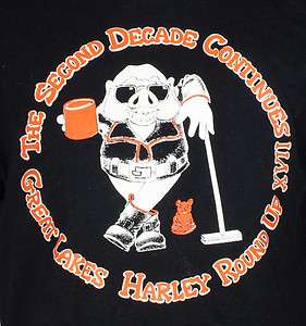 Harley Davidson Dealer T Shirt Rally Shirt Great Lakes Harley Round Up 