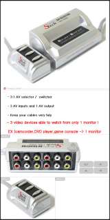 RCA Audio Video AV Selector / Switcher, 3 AV inputs 1 AV output 