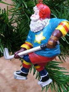 New Santa Claus Ice Hockey Player Equipment Ornament  