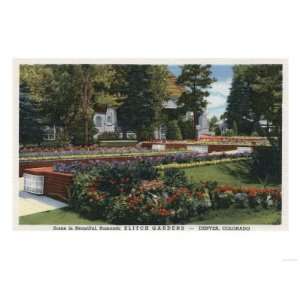 Denver, Colorado   View of Elitch Gardens and Home Giclee Poster Print 