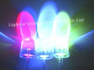 50p 10mm FAST FLASH RGB LED LAMP BULB LIGHT 40Kmcd F/R  