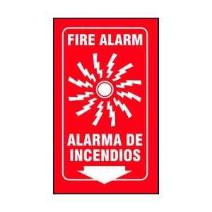 Safety Sign,fire Alarm Bilingual L   ZING  Industrial 