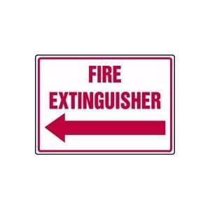 FIRE EXTINGUISHER (ARROW LEFT) Sign   10 x 14 Dura Plastic