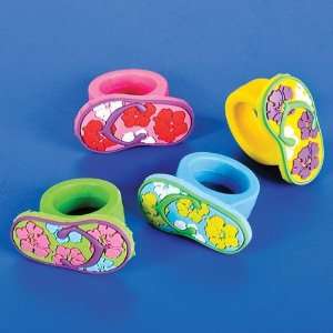  1 Assorted Flip Flop Rubber Ring Case Pack 48 Everything 