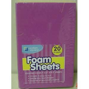 Foam Sheets for Arts and Crafts (20 5.5 x 8.5 Assorted Color Sheets 