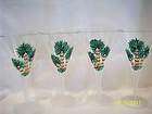 Hand Painted PALM TREE MARTINI GLASSES  