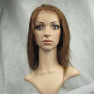 10 indian remy human hair full lace wig 4# yaki  