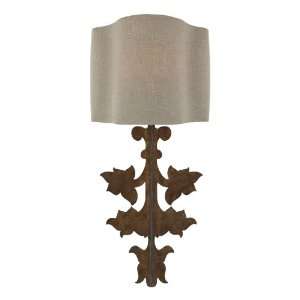   French Country Gold Leaf Stenciled Number Wall Sconces