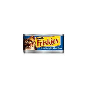Friskies Classic Pate Ocean White Fish And Tuna Dinner Canned Cat Food 