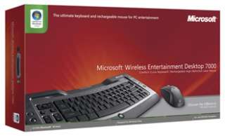 Microsoft Wireless Entertainment Desktop 7000 (Silver 