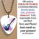 Guitar Pick Necklace Any Photo Your Favorite Band items in Custom 