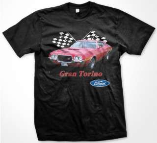 Red Gran Torino Mens T Shirt Ford Classic Cars Tee  