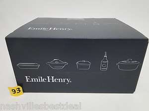Emile Henry 714540 Flame Top Cookware 4.2 Quart Round Oven, Black 