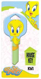 Tweety Bird Swing Kwikset KW1 House Key Looney Tunes  