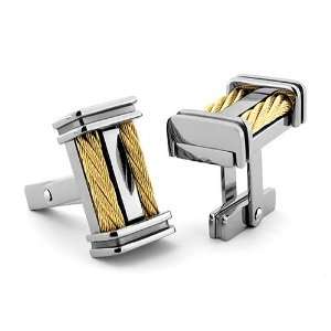  Edward Mirell 14K Gold Cable Cufflinks Jewelry