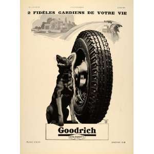  1935 French Ad Goodrich Tire German Shepherd Guard Dog 