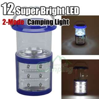 New Portable 2 Mode 12 LED Bivouac Camping Lantern Light Lamp Tent 