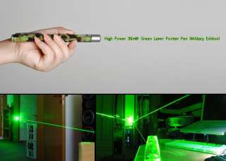 High Power 30mW Green Laser Pointer Pen (Military Edition)  
